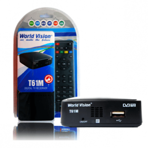Ресивер  эфирный HD (DVB-T2)          World-Vision    T61 М ( блистер,б/кноп., б/диспл, 5V внеш) /30
